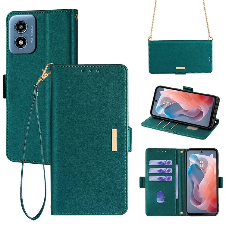 For Motorola Moto G Play (2024) 4G Wallet Case RFID Blocking Anti-Drop Leather Phone Cover