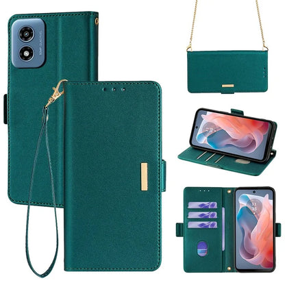 For Motorola Moto G Play (2024) 4G Wallet Case RFID Blocking Anti-Drop Leather Phone Cover