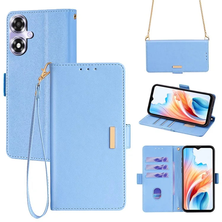 For Oppo A2x 5G / A2m 5G Magnetic Case RFID Blocking Leather Card Holder Phone Cover