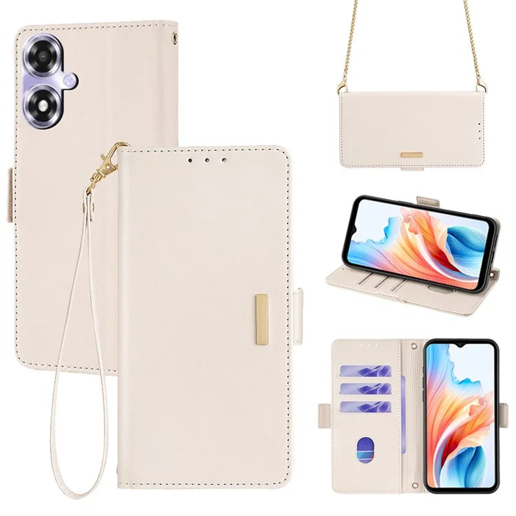 For Oppo A2x 5G / A2m 5G Magnetic Case RFID Blocking Leather Card Holder Phone Cover