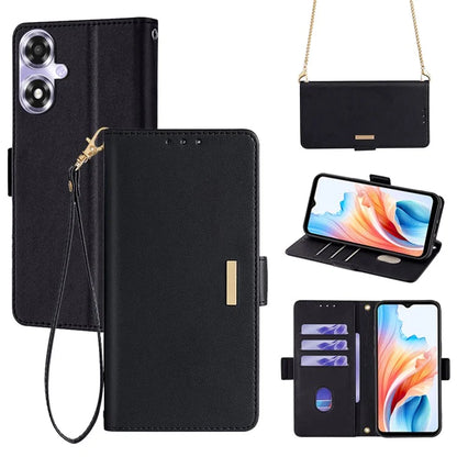For Oppo A2x 5G / A2m 5G Magnetic Case RFID Blocking Leather Card Holder Phone Cover