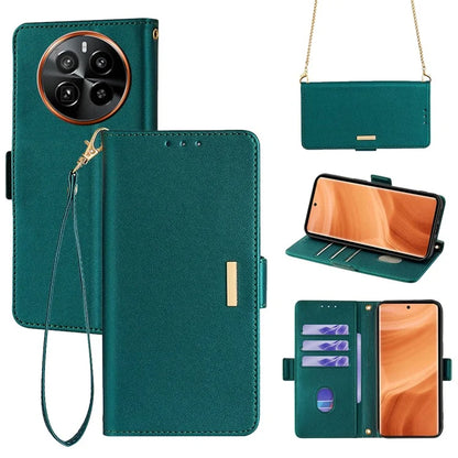 For Realme GT5 Pro 5G RFID Blocking Wallet Crossbody Case PU Leather Folding Stand Phone Cover