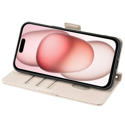 For iPhone 15 Case RFID Blocking Flip PU Leather Wallet Crossbody Phone Cover