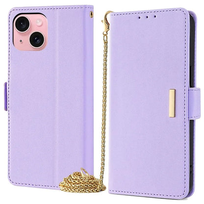 For iPhone 15 Case RFID Blocking Flip PU Leather Wallet Crossbody Phone Cover
