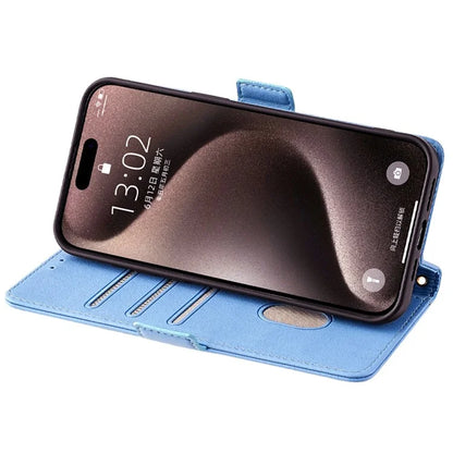 For iPhone 15 Pro Leather Case RFID Blocking Protective Wallet Phone Cover