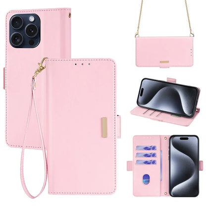 For iPhone 15 Pro Leather Case RFID Blocking Protective Wallet Phone Cover