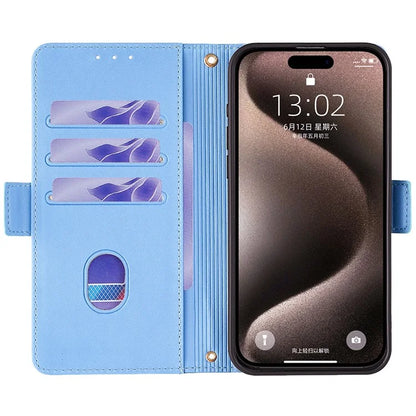 For iPhone 15 Pro Max Cell Phone Cases RFID Blocking PU Leather Flip Stand Cover