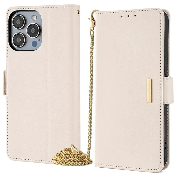 For iPhone 15 Pro Max Cell Phone Cases RFID Blocking PU Leather Flip Stand Cover