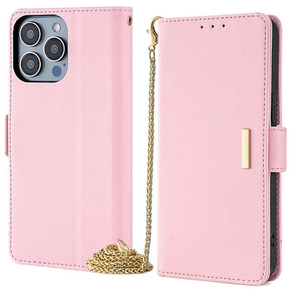 For iPhone 15 Pro Max Cell Phone Cases RFID Blocking PU Leather Flip Stand Cover