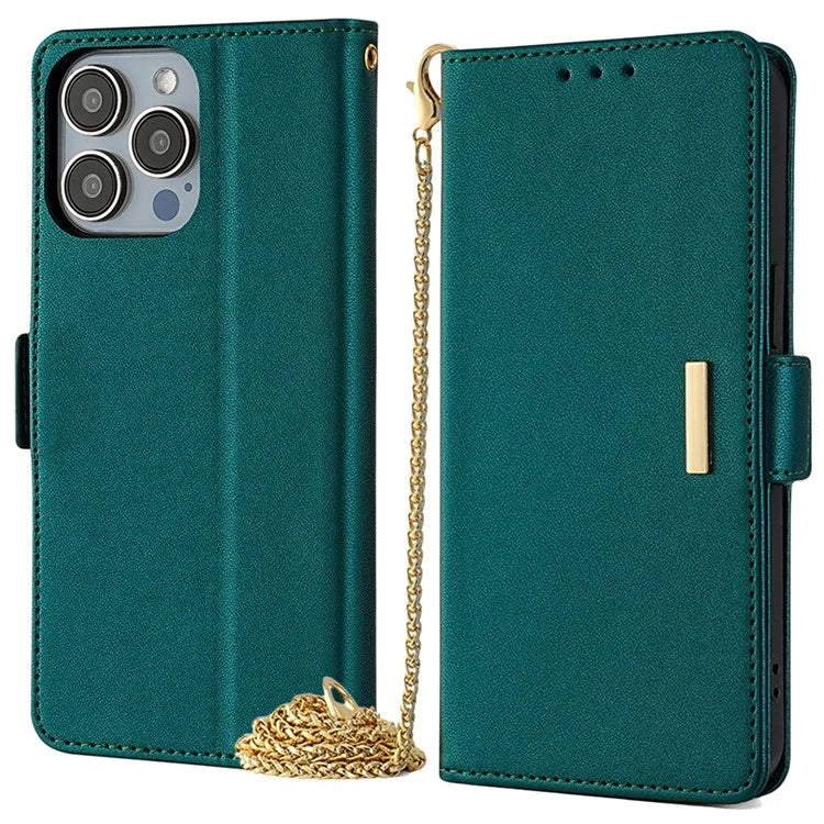 For iPhone 15 Pro Max Cell Phone Cases RFID Blocking PU Leather Flip Stand Cover