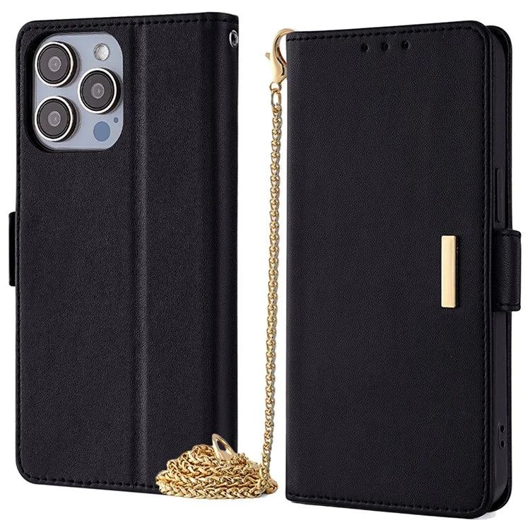 For iPhone 15 Pro Max Cell Phone Cases RFID Blocking PU Leather Flip Stand Cover