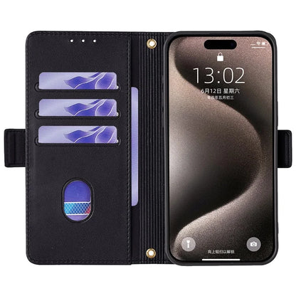 For iPhone 15 Pro Max Cell Phone Cases RFID Blocking PU Leather Flip Stand Cover