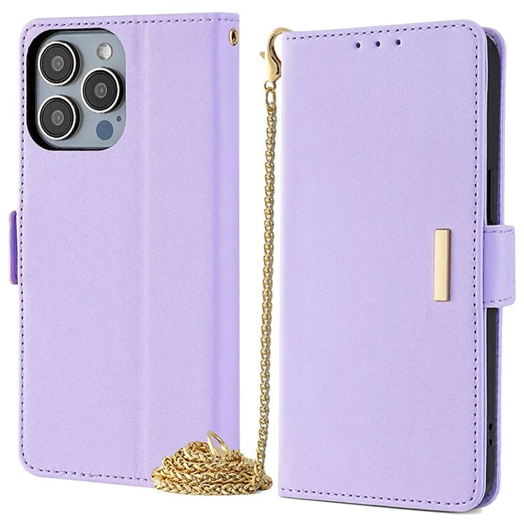 For iPhone 15 Pro Max Cell Phone Cases RFID Blocking PU Leather Flip Stand Cover
