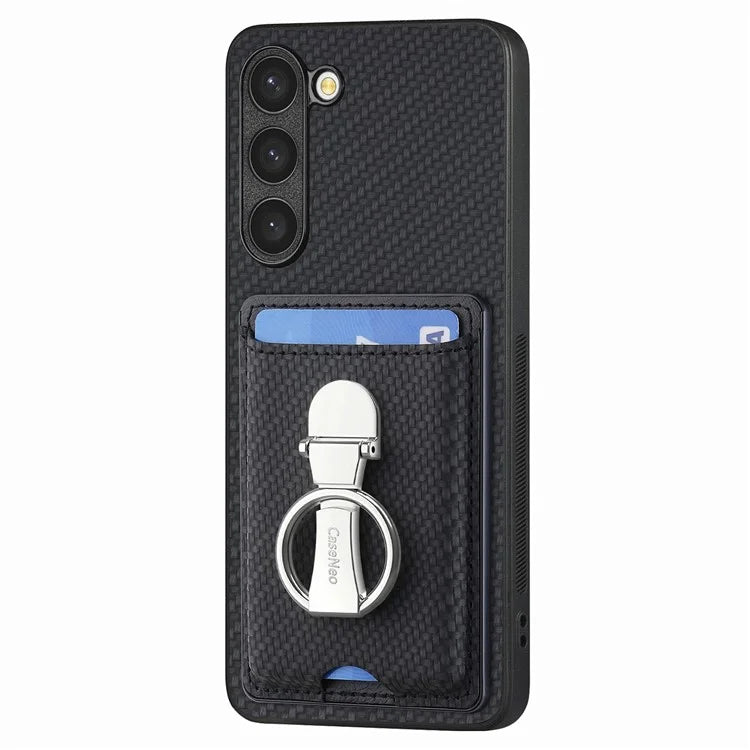 C1-9 for Samsung Galaxy S23+ Case Card Holder Leather+TPU+PC Kickstand Phone Cover
