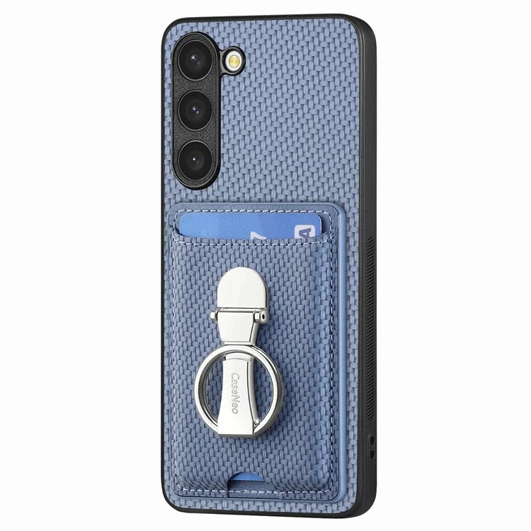 C1-9 for Samsung Galaxy S23+ Case Card Holder Leather+TPU+PC Kickstand Phone Cover