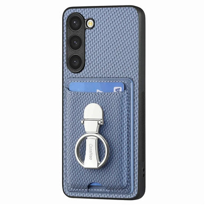 C1-9 for Samsung Galaxy S23+ Case Card Holder Leather+TPU+PC Kickstand Phone Cover