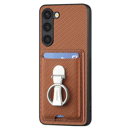 C1-9 for Samsung Galaxy S23+ Case Card Holder Leather+TPU+PC Kickstand Phone Cover