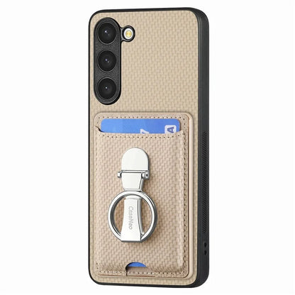 C1-9 for Samsung Galaxy S23+ Case Card Holder Leather+TPU+PC Kickstand Phone Cover