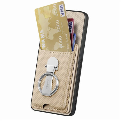 C1-9 for Samsung Galaxy S23+ Case Card Holder Leather+TPU+PC Kickstand Phone Cover