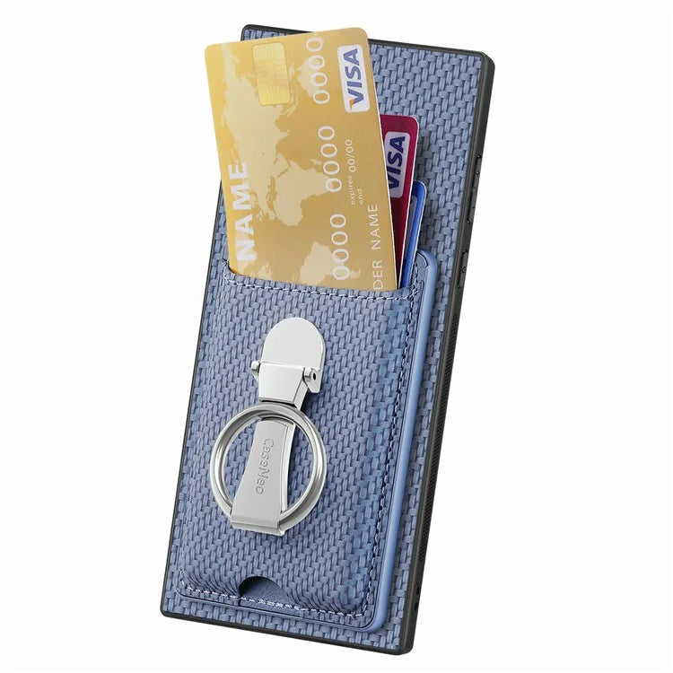 C1-9 for Samsung Galaxy S23 Ultra Case Leather+TPU+PC Phone Cover with Card Slots Folding Kickstand