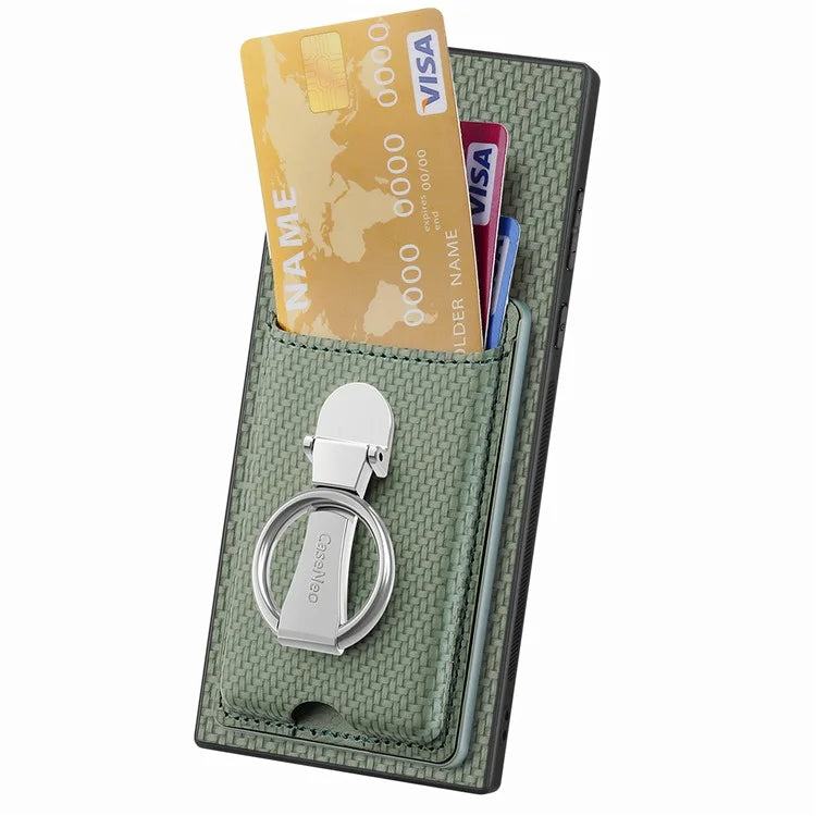 C1-9 for Samsung Galaxy S23 Ultra Case Leather+TPU+PC Phone Cover with Card Slots Folding Kickstand