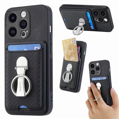 C1-9 for iPhone 13 Pro Max Case Leather+TPU+PC Kickstand Phone Cover with Card Slots
