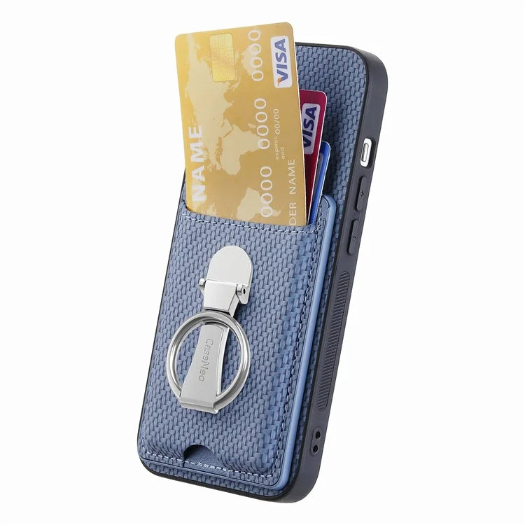 C1-9 for iPhone 13 Pro Max Case Leather+TPU+PC Kickstand Phone Cover with Card Slots