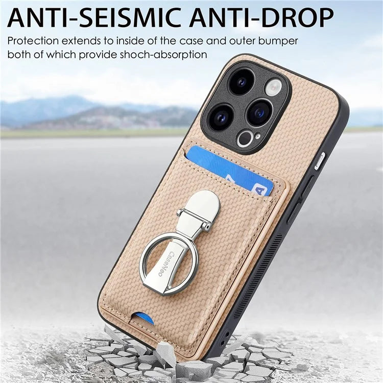C1-9 for iPhone 13 Pro Max Case Leather+TPU+PC Kickstand Phone Cover with Card Slots