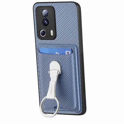 C1-9 For Xiaomi 13 Lite / Civi 2 5G Case  PU+TPU+PC Kickstand Phone Cover Carbon Fiber Texture
