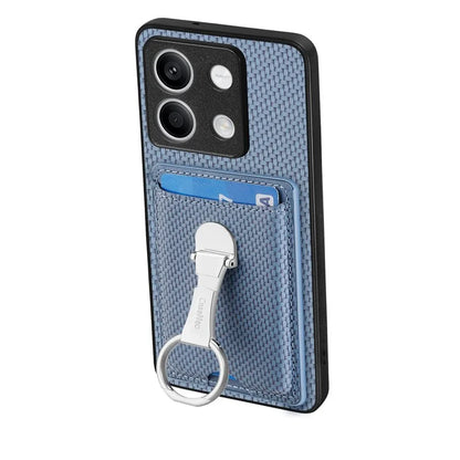 C1-9 For Xiaomi Redmi Note 13 5G Kickstand Case Carbon Fiber Texture PU+TPU+PC Phone Cover