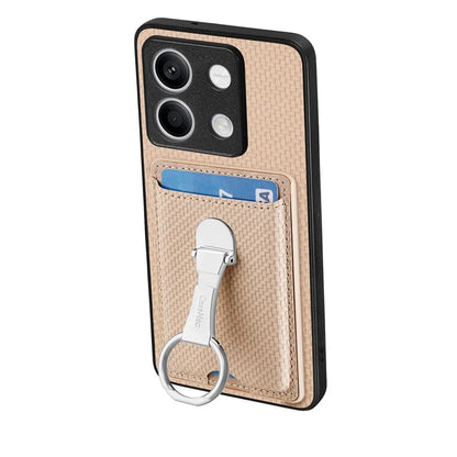 C1-9 For Xiaomi Redmi Note 13 5G Kickstand Case Carbon Fiber Texture PU+TPU+PC Phone Cover