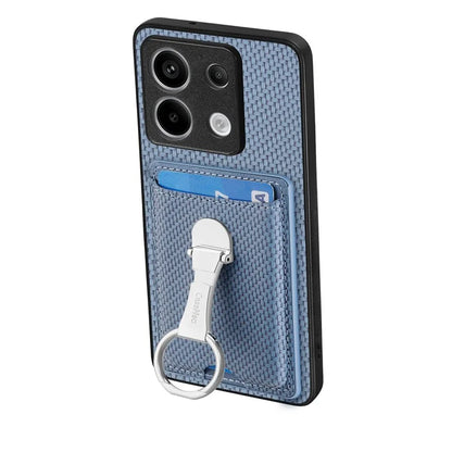 C1-9 For Xiaomi Redmi Note 13 Pro 5G / Poco X6 5G Kickstand Case Carbon Fiber Texture Leather+TPU+PC Phone Cover