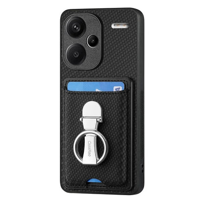 C1-9 for Xiaomi Redmi Note 13 Pro+ 5G Case Anti-Scratch Carbon Fiber Texture Kickstand Phone Cover