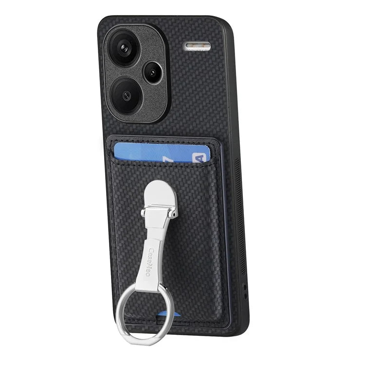 C1-9 for Xiaomi Redmi Note 13 Pro+ 5G Case Anti-Scratch Carbon Fiber Texture Kickstand Phone Cover