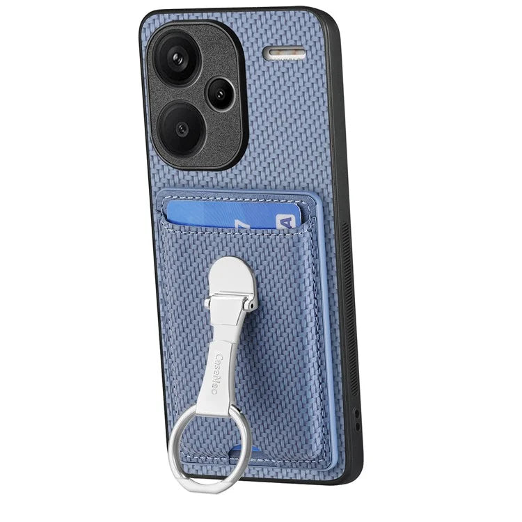 C1-9 for Xiaomi Redmi Note 13 Pro+ 5G Case Anti-Scratch Carbon Fiber Texture Kickstand Phone Cover