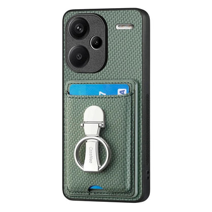 C1-9 for Xiaomi Redmi Note 13 Pro+ 5G Case Anti-Scratch Carbon Fiber Texture Kickstand Phone Cover