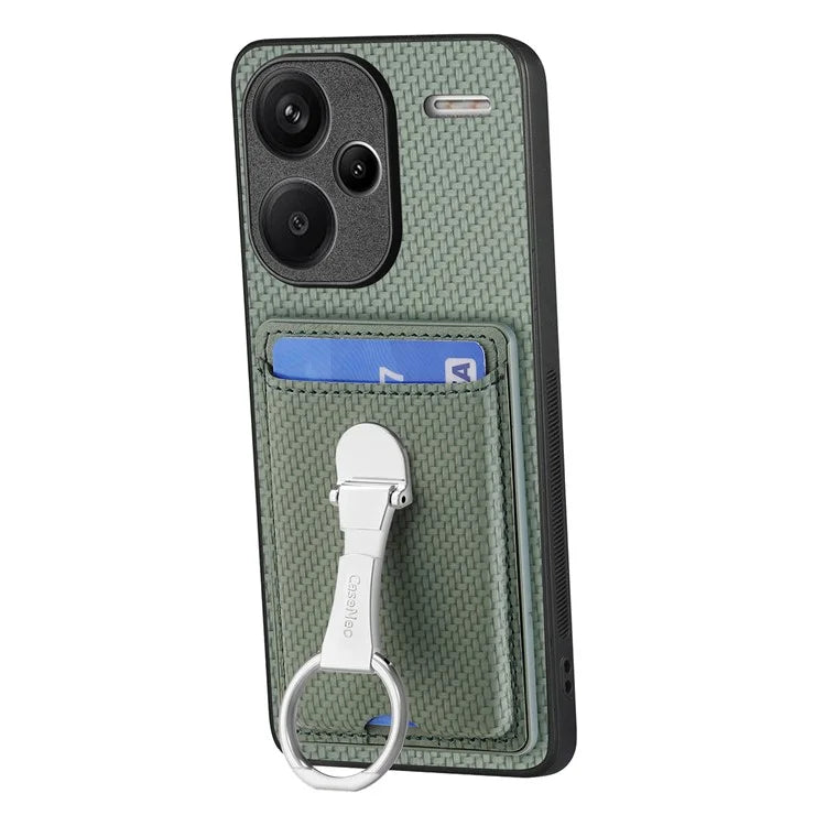 C1-9 for Xiaomi Redmi Note 13 Pro+ 5G Case Anti-Scratch Carbon Fiber Texture Kickstand Phone Cover