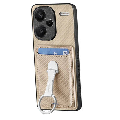 C1-9 for Xiaomi Redmi Note 13 Pro+ 5G Case Anti-Scratch Carbon Fiber Texture Kickstand Phone Cover