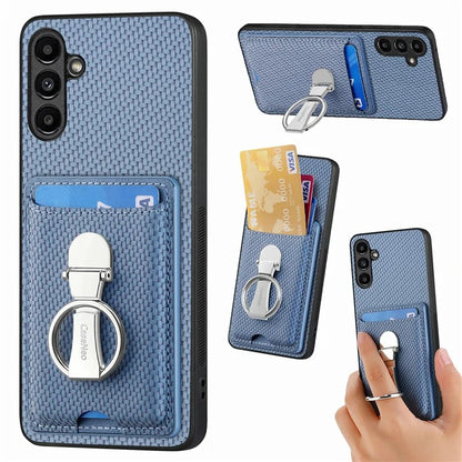 C1-9 for Samsung Galaxy A05s 4G Case PU Leather Coated PC+TPU Fingers Kickstand Phone Cover