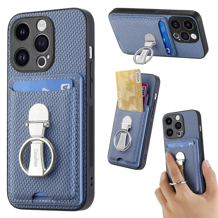 C1-9 for iPhone 13 Pro Case Card Holder Kickstand Mobile Phone Cover Wholesale