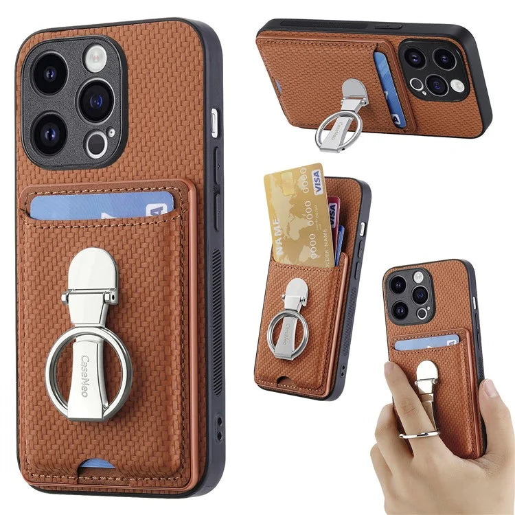 C1-9 for iPhone 13 Pro Case Card Holder Kickstand Mobile Phone Cover Wholesale