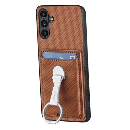 C1-9 for Samsung Galaxy A13 5G / A04s 4G (164.7 x 76.7 x 9.1 mm) Case Leather+TPU+PC Phone Cover Carbon Fiber Texture