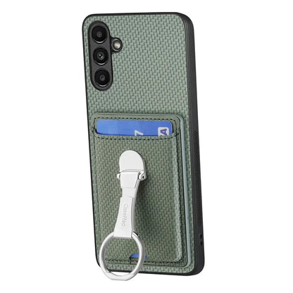 C1-9 for Samsung Galaxy A13 5G / A04s 4G (164.7 x 76.7 x 9.1 mm) Case Leather+TPU+PC Phone Cover Carbon Fiber Texture