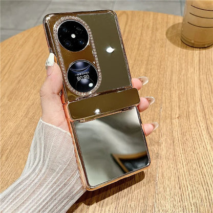 Mirror Surface Hard PC Case for Huawei Pocket 2 Shockproof Phone Protective Cover