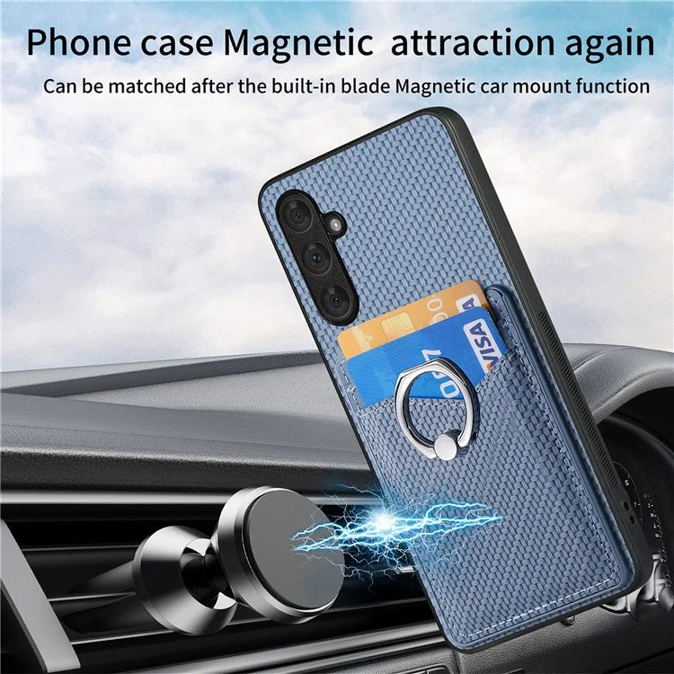C1-8 For Samsung Galaxy A14 5G / A14 4G Phone Case Leather+PC+TPU Cover with Ring Holder Kickstand