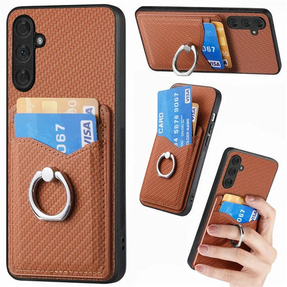 C1-8 For Samsung Galaxy A14 5G / A14 4G Phone Case Leather+PC+TPU Cover with Ring Holder Kickstand