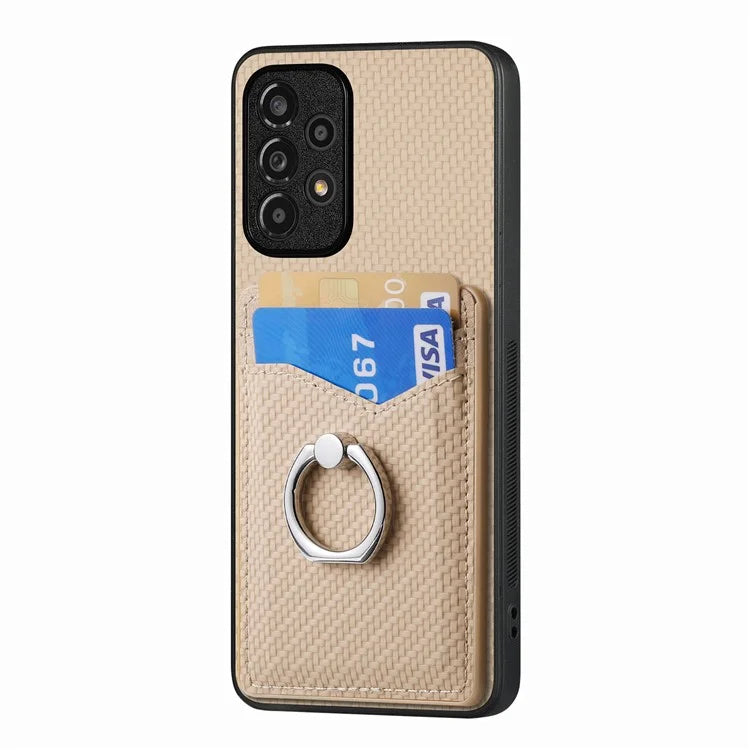 C1-8 For Samsung Galaxy A13 4G Case Kickstand PU Leather+PC+TPU Phone Shell