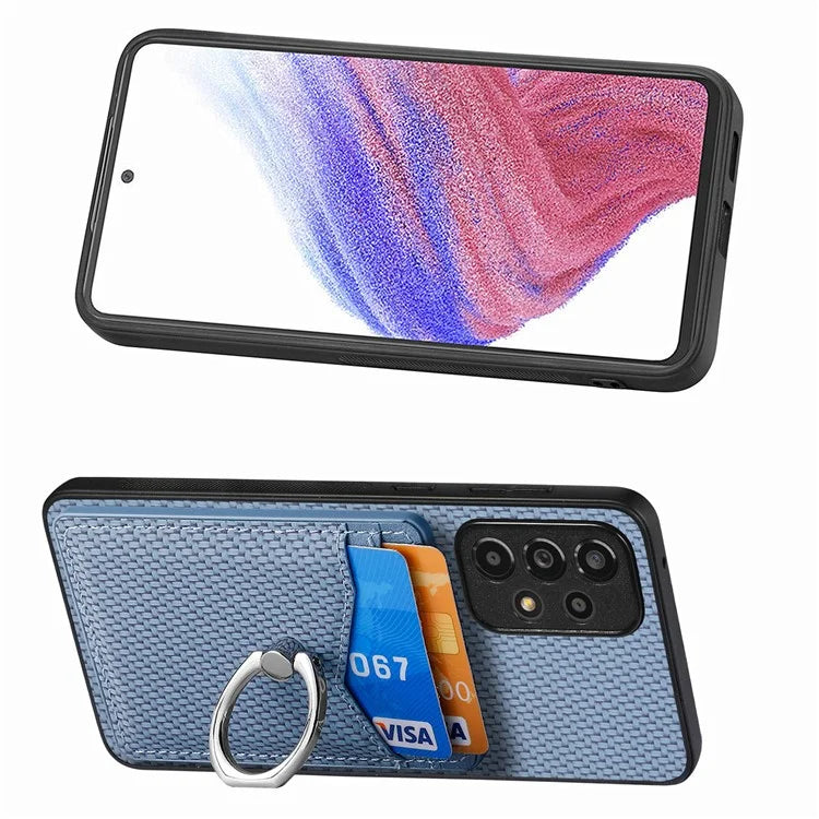 C1-8 For Samsung Galaxy A13 4G Case Kickstand PU Leather+PC+TPU Phone Shell