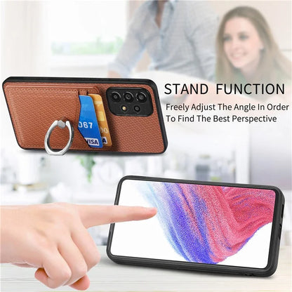 C1-8 For Samsung Galaxy A13 4G Case Kickstand PU Leather+PC+TPU Phone Shell