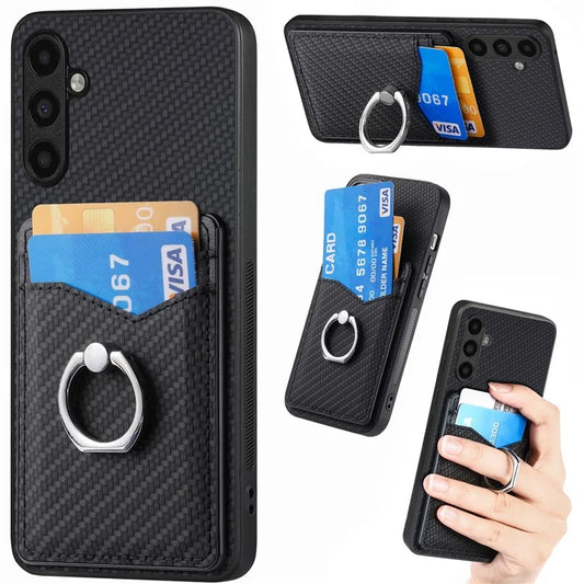 C1-8 For Samsung Galaxy A13 5G / A04s 4G (164.7 x 76.7 x 9.1 mm) Case PU Leather Coated PC+TPU Anti-Fall Phone Cover